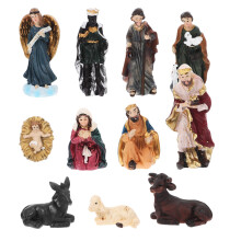 1 set huiselijke kerststal beeldjes decoratief religieus