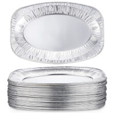30 stuks aluminiumfolie wegwerpborden en bakjes voor catering, feesten