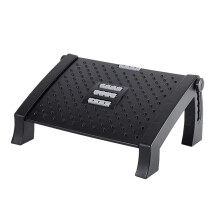 Ergonomic Foot Rest Under Desk 6-Position Height Non-Slip Foam Cushion Foot Stool With Roller Massage Relieves Back Pain