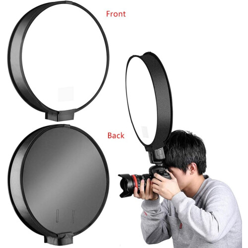 Round Softbox 30cm/40cm Portable Diffuser For DSLR Cameras, Lightweight Softbox 1