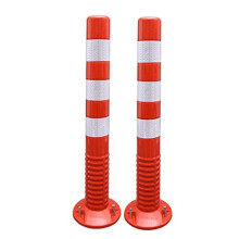 Traffic Bollards Delineator Post 2-Pack Flexible Driveway Barrier Reflective Heavy-Duty For Traffic-Sensitive Areas