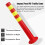 Traffic Bollards 76 cm Tall Plastic Delineator Posts With Reflective Band Red Yellow 1 Pack 2