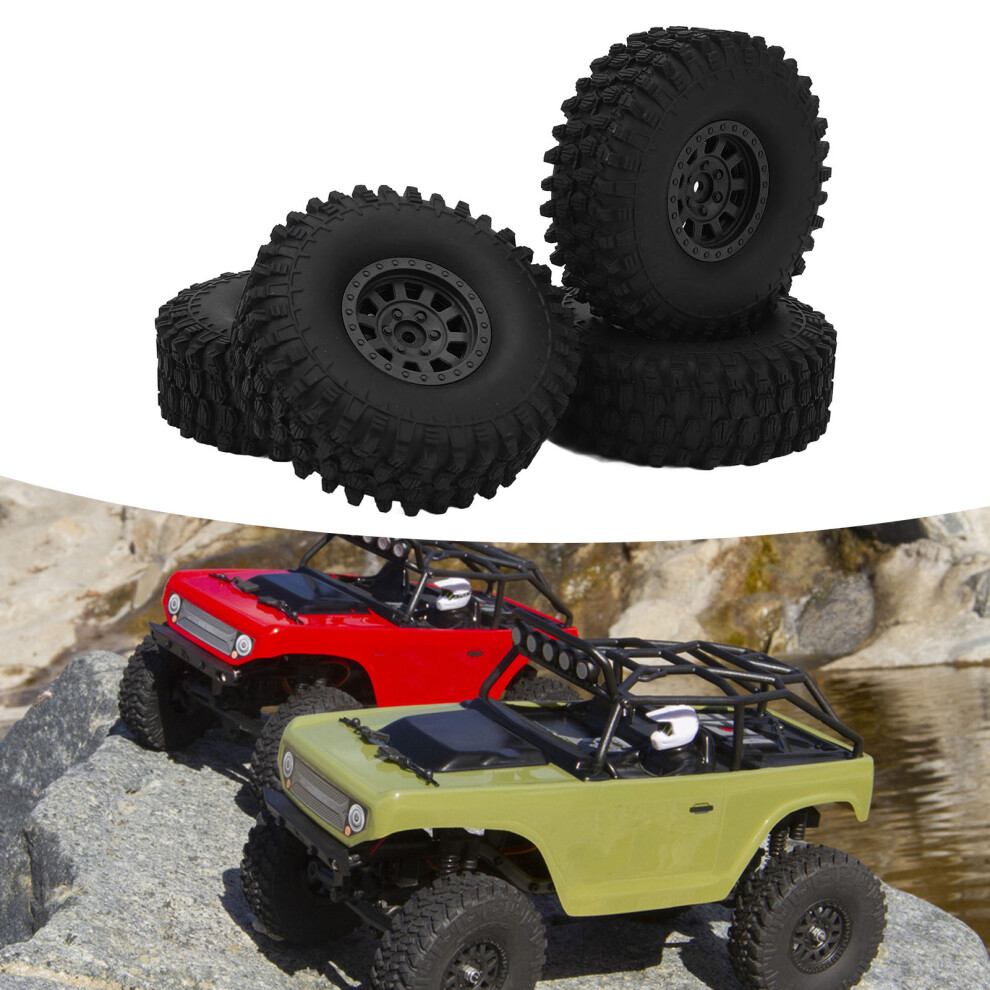 4Pcs 1.9In 120Mm Rc Car Tires With 10 Spoke Nylon Hub Black 6941351544147