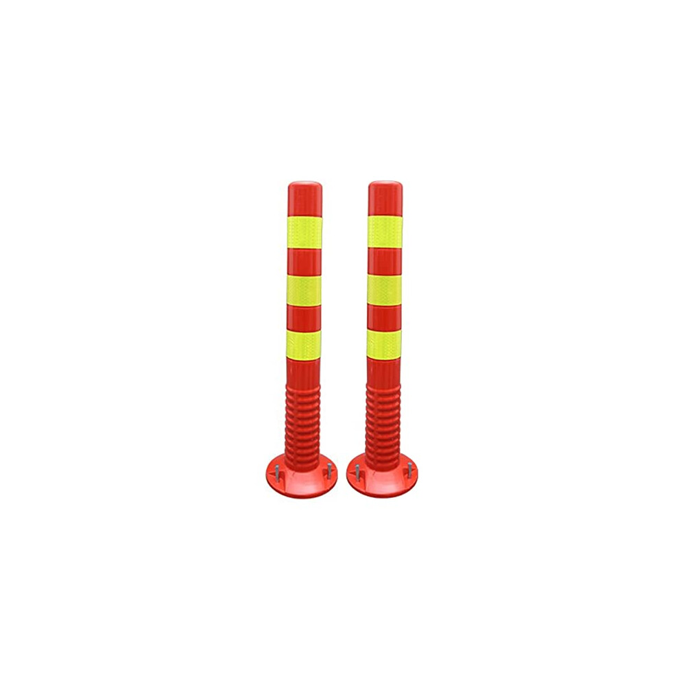 Traffic Bollards Delineator Post Driveway Cone Caution Sign 2 Pack Reflective Heavy Duty Flexible Safety Barrier 9393856898114