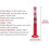 Traffic Bollards Delineator Post, Plastic Flexible Post, Pop-Up Reflective Cone, Red and Yellow, 2 Pack Crowd Control 2