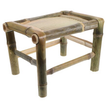 Bamboo Dining Stool Small Low Chair for Indoor Outdoor Garden