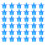 100pcs bee breeding cups with american bases for beekeeping blue 4