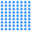 100pcs bee breeding cups with american bases for beekeeping blue 1