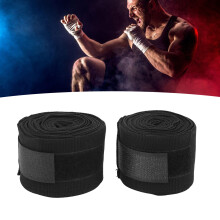 Quick-Drying Black Cotton Boxing Handwraps 5m for Enhanced Grip