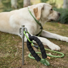 Dog Stake 420 Stainless Steel Ground Spike Stake 45cm Dog Tie Out Stake Outdoor Pet Tether