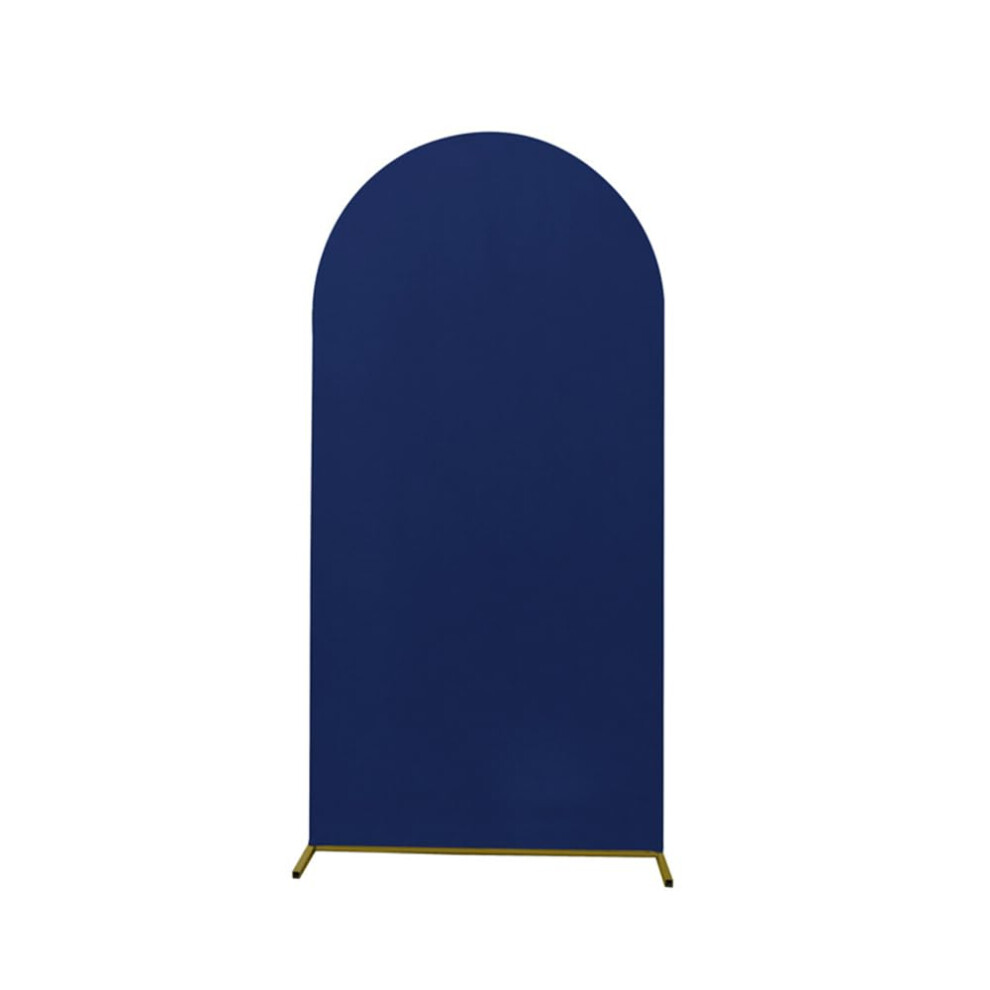 Arch Backdrop Cover Round Top Spandex For Wedding Arch Stand Birthday Party Navy 5Ft/150X65cm Blue 9393856898909