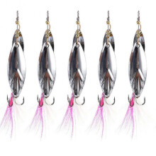 5PCS Aluminium Alloy Sequin Bait Weever Catfish Rotation Lure Swimbait Fishing Tackle10g
