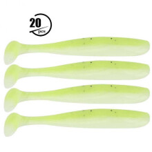 20PCS 7.5cm Soft Plastic Fishing Lures t tail Grub Worm Baits Fish Tackle Accessory