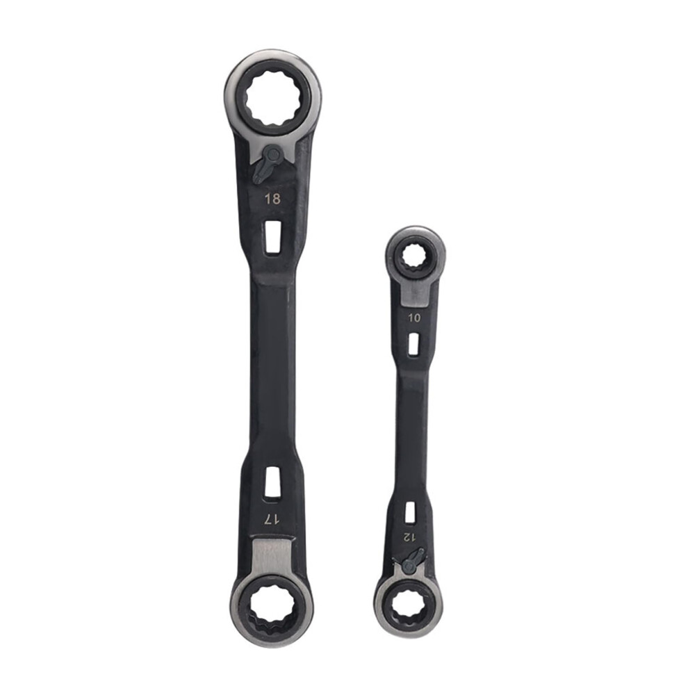 Ratcheting Spanner Wrenches 2-Piece 4-In-1 Set Explosion-Proof Pocket Wrench For Automotive Maintenance 9393856899937