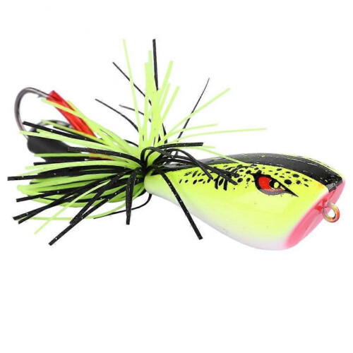 Lure Artificial Snakehead Shape Frog Soft Bait with Hook Fishing Accessory (006)