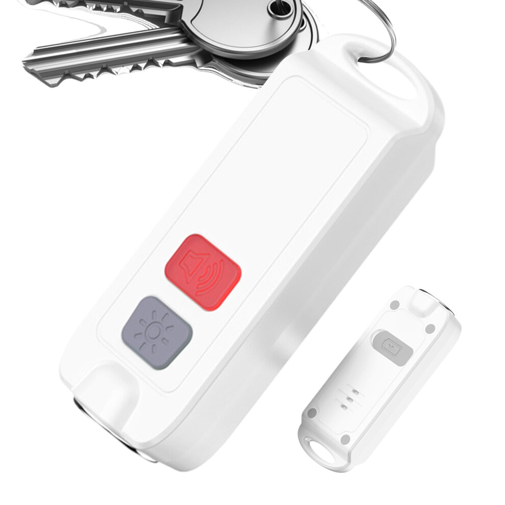 Keychain Alarm Self Defense Keychain Led Light, Rechargeable Waterproof 130Db Alarm For Women Walking Elderly White 9393856900145