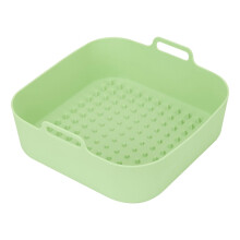 Reusable Fryer Silicone Liners Square 20x20x6cm Food Grade Non-Stick Dishwasher Safe With Handles For Home Kitchen