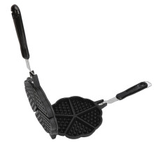 Compact 5.9in Waffle Maker - Aluminum Alloy & Plastic Easy to Carry