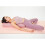 Yoga Pillow Soft Washable Polyester Rectangular Portable Bolster Sleeping Pillow Pink 4