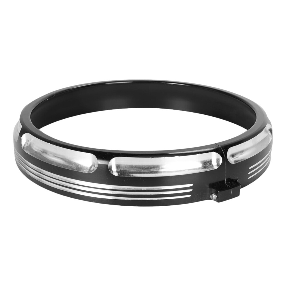 7 Inch Headlight Rings Aluminum Headlamp Covers For Motorcycles Headlight Protector Black 9393856900534
