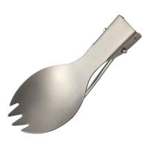 Travel Utensils Food-Grade Folding Spork - Reusable Foldable Cutlery For Soup, Noodles, Salads, Chinese Takeout
