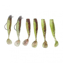 2 Sets Silicone Artificial Fishing Bait Soft Fishing Lure for Saltwater FreshwaterWillow Yellow