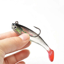 5Pcs 8CM Soft Fishing Lures T Tail Fishing Baits for Freshwater Saltwater