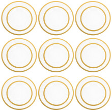24 doorzichtige plastic met gouden rand, voor feesten