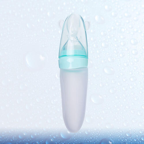 Babyflessen van silicone rijstpap en , 2