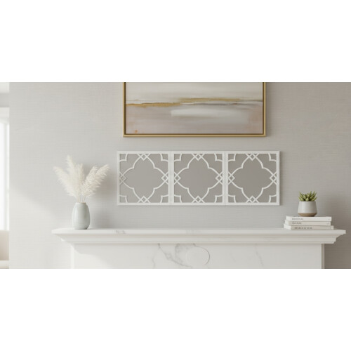 3x Moroccan Tile Wall Art Home Mirror Square 25 Cm 2
