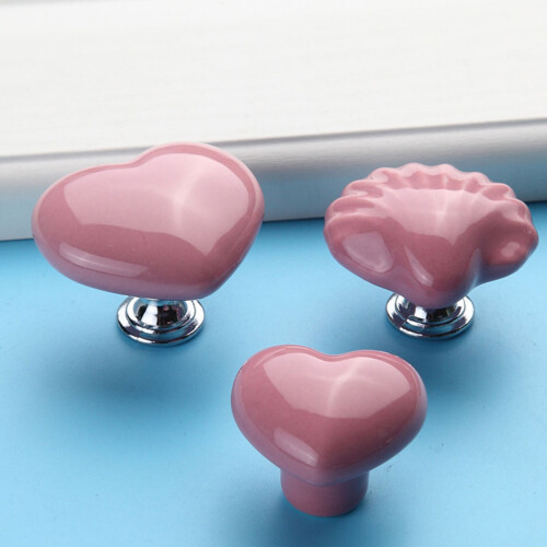4pcs Ceramic Shell Knobs Sea Style Pull Handles for Cabinet Drawer 2