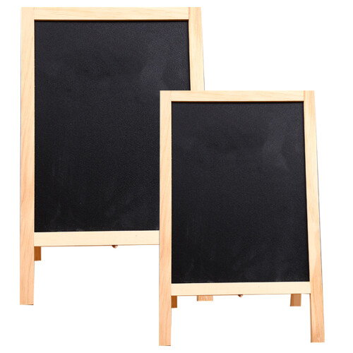2pcs wooden folding double-sided whiteboard blackboard memo board 2
