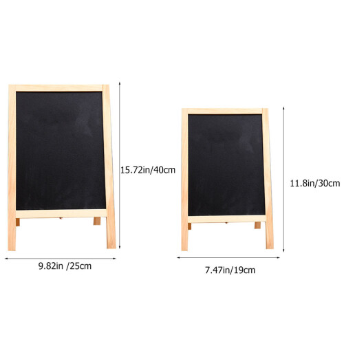 2pcs wooden folding double-sided whiteboard blackboard memo board 1