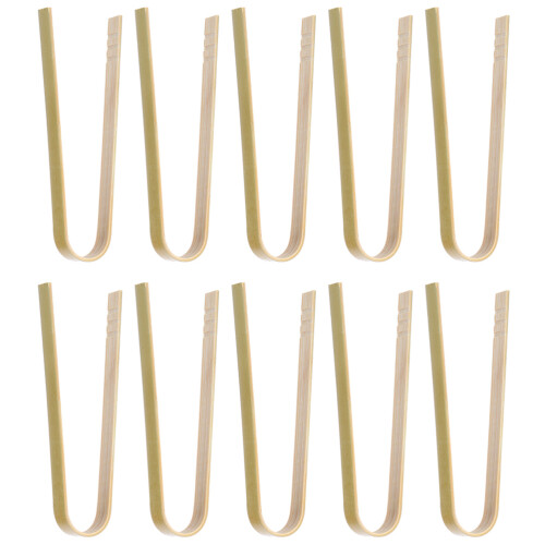 10pcs bamboo food clips multi-function tongs kitchen supplies