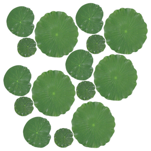 75 Pcs Artificial Lily Pads Floating Leaves Pond Decor 1
