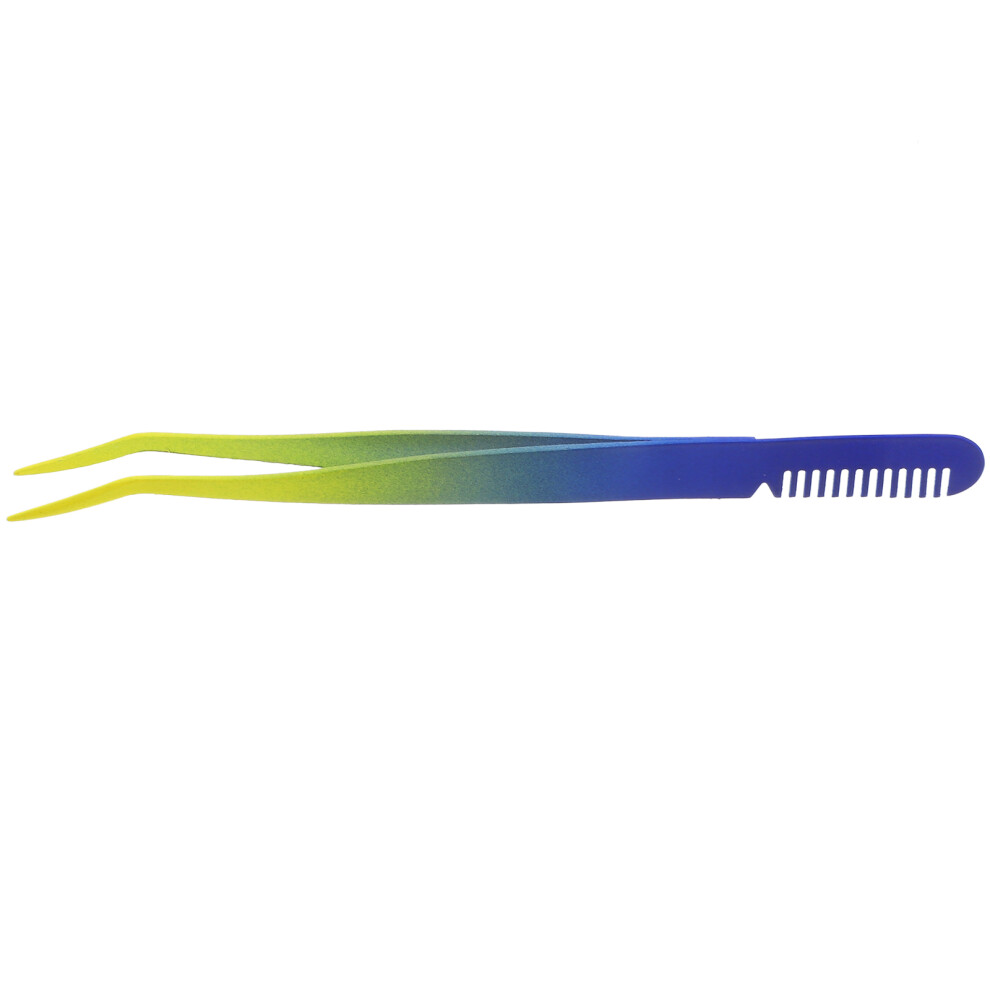 Happyyami Stainless Steel Eyelash Tweezer With Comb