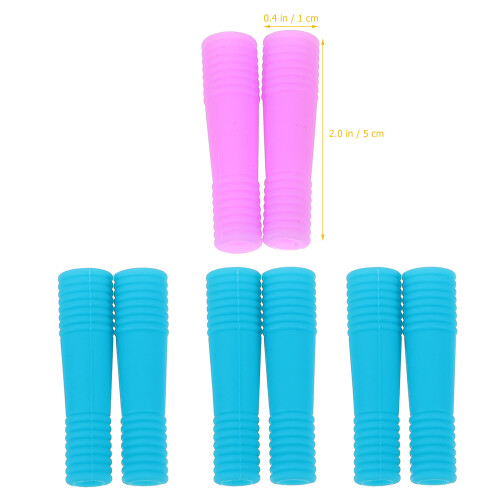 6 Pairs Nail Art Cuticle Scissors Silicone Handle Covers 1