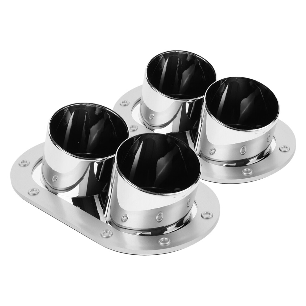 2Pcs Universal Car Bumper Fake Exhaust Tips, Anti-Scratch, Anti-Collision 3262485485599