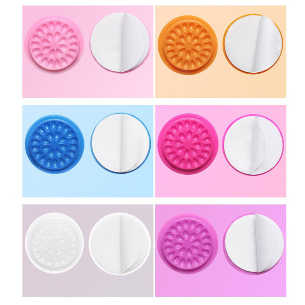 Villcase 20Pcs Flower Shape Grafting Eyelash Tray With Transparent Base Holder