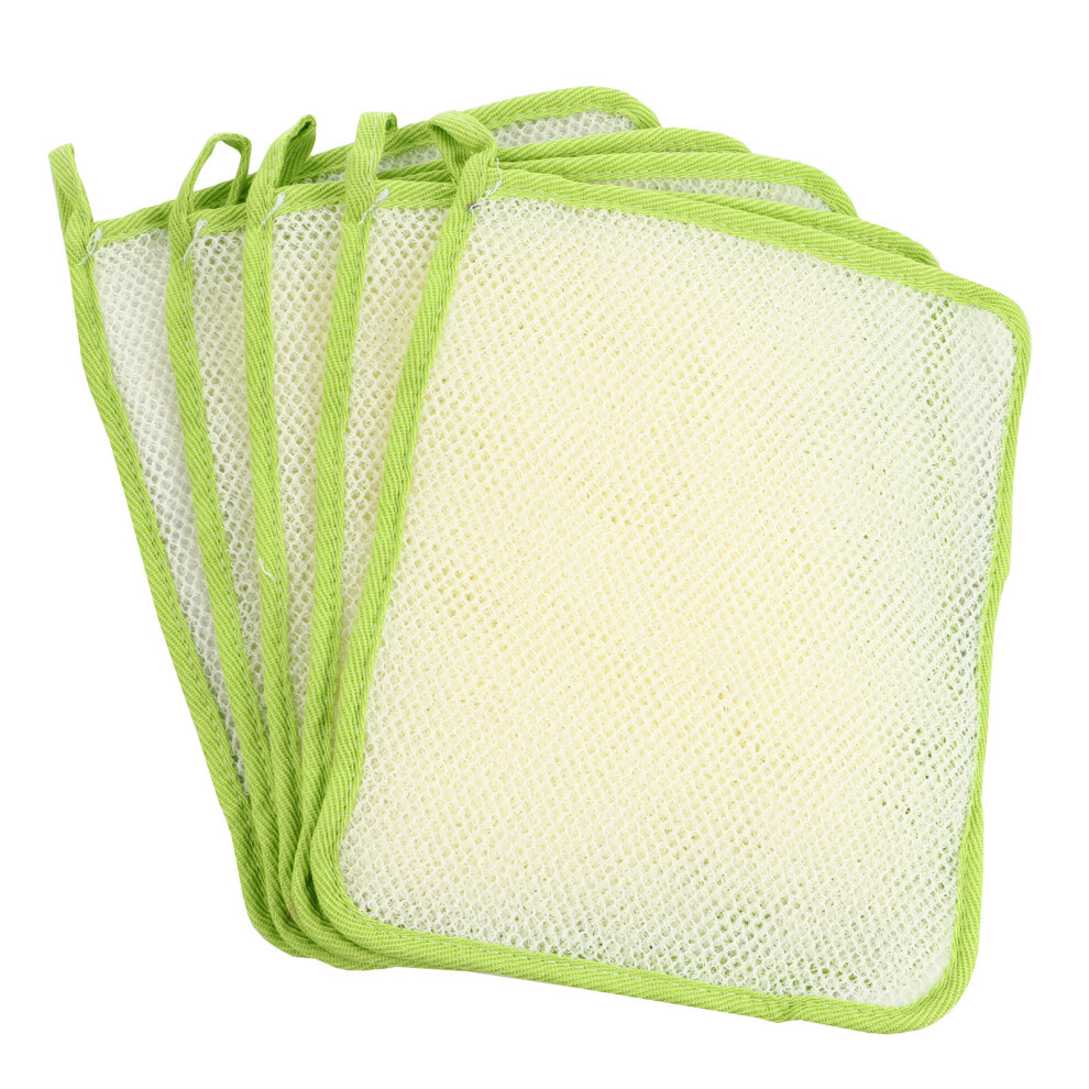 Happyyami 10 Pcs Nylon Exfoliating Shower Cloths Face Washing Towels