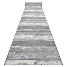 Runner anti-slip 80 cm Wood planks grey 80x800 cm