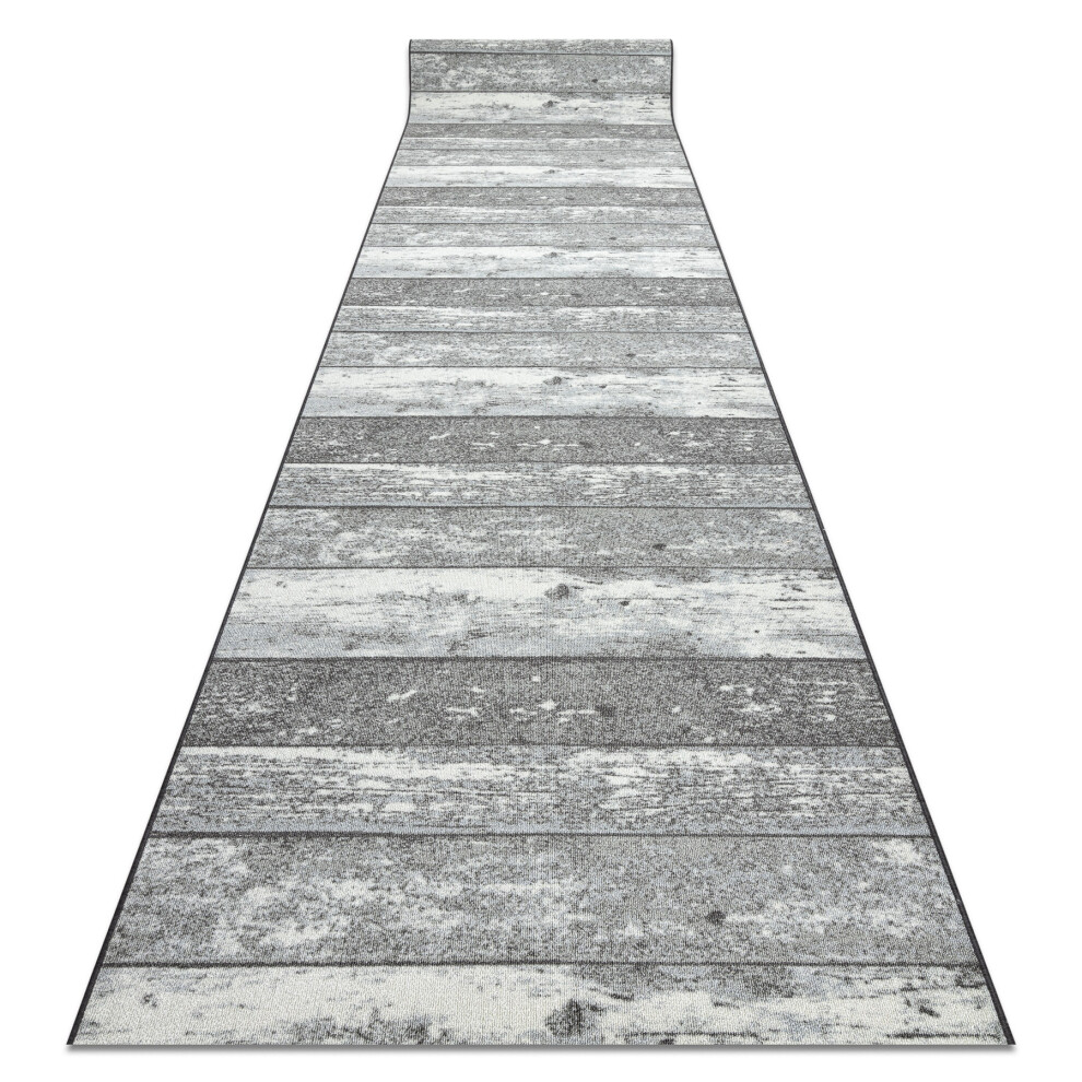 Runner Anti-Slip 100 Cm Wood Planks Grey 100X800 Cm 5904145053509