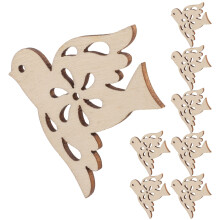 80 Pcs Unfinished Wooden Peace Doves Craft Pieces for Painting