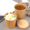 50 sets disposable kraft paper soup cups for storage 11