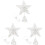 3Pcs Silver Xmas Tree Lamp Star Treetop Light Decor 2