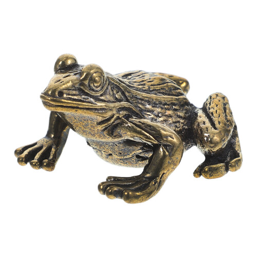 3pcs Brass Frog Figurine Tea Pet for Home Decor
