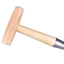 portable gardening hole puncher for fertilization transplanting wood color