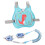set zaino con imbragatura e luce riflettente per 8