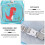 set zaino con imbragatura e luce riflettente per 6