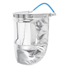 máscara facial transparente com alumínio para soldagem industrial